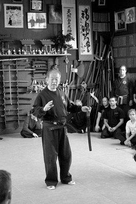 Our Grandmaster Hatsumi Masaaki in the Hombu dojo in Japan