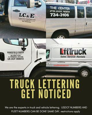 Truck lettering