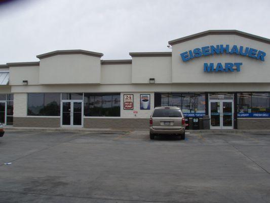 Eisenhauer Mart, which has a Chevron sign over the gas pumps