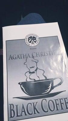 Agatha  Christie's  black coffee play for the night