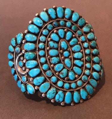 Old Zuni Cluster Turquoise Bracelet