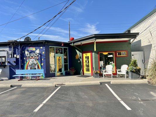 Storefront, from the back parking lot