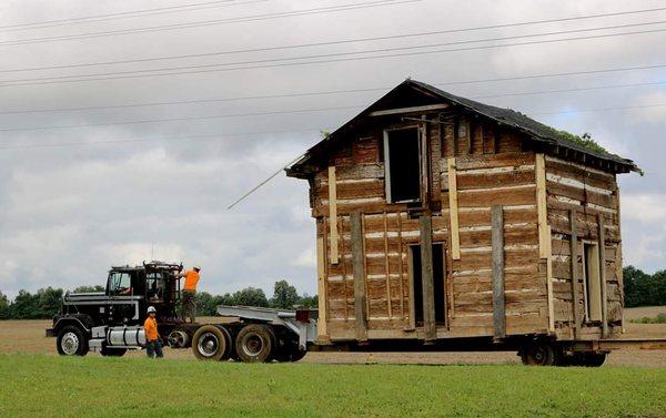 A historic log cabin moved in West Tennessee.