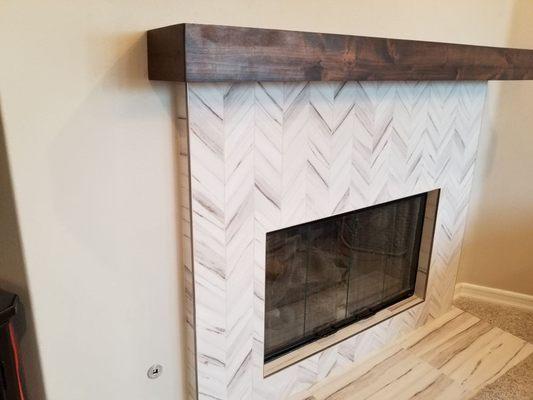 Fireplace herringbone