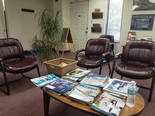 Nice waiting room; I wish I had these chairs for my living room!