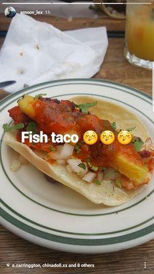 Fish taco extra sauce