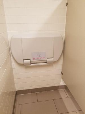 Baby diaper station in ladies room around the corner from reception