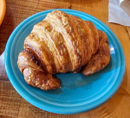 Raspberry filled croissant