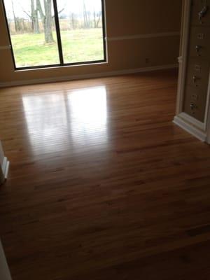 New wood floors.