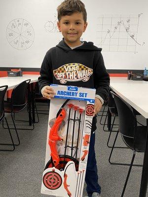 Great prize for a great Mathlete. Learning math is so rewarding!