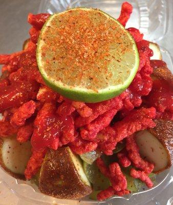 Wacky hot Cheeto apple