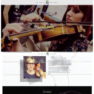 A website we designed for Oklahoma musician Haley Stocks.