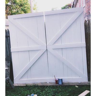 Custom made barn doors for interior kitchen