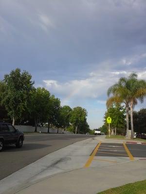 Near the school s pretty rainbow