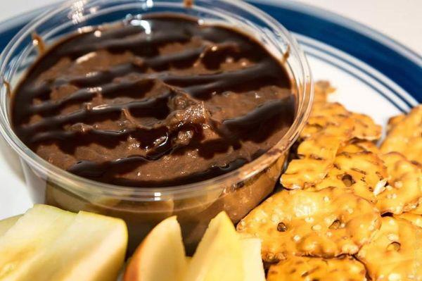 Brownie batter hummus.  
Healthy desserts!