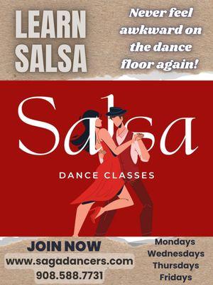 Join the SaGa Dancers community. Learn how to dance, socialize, gain more confidence.