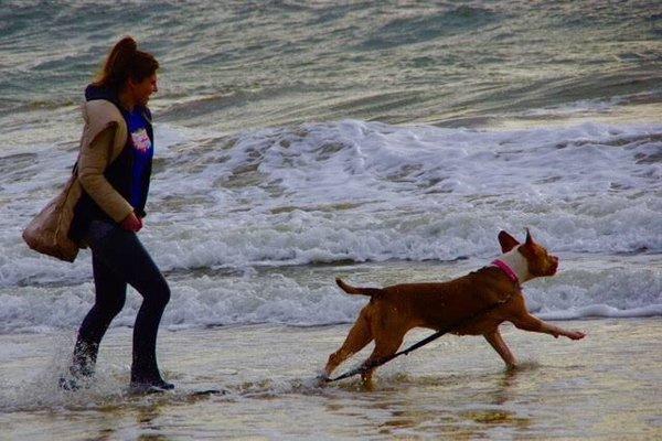 Christina and lady at the beach