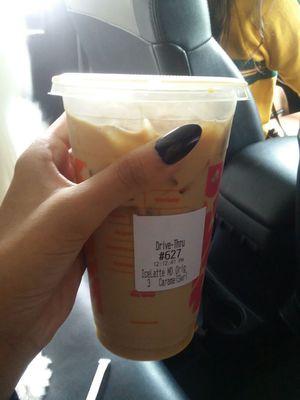 Caramel iced latte