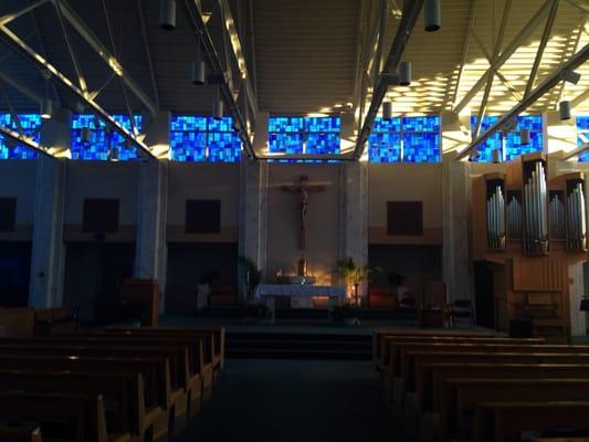 Inside of the church.