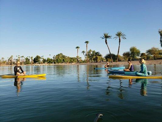 Paddle Board Yoga in Lake Havasu