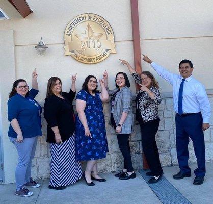 CPL was awarded the 2019 Achievement of Excellence in Libraries Award placing us in the top 10% of public libraries in Texas.