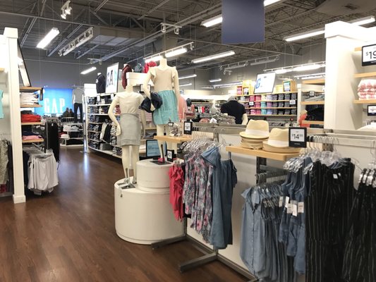 Inside the Gap Factory Outlet store.