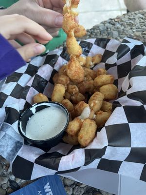 Cheese curds with ranch