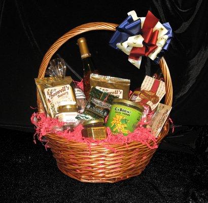 The Statehouse Museum Shop is proud to offer custom gift wrapping! making these baskets is one of our specialties!