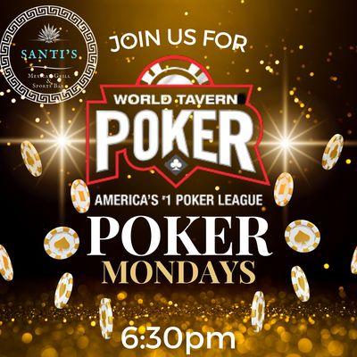 Free Poker Mondays and Thursdays at 6:30 & 8:30!