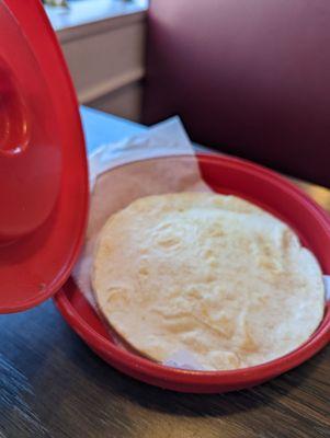 3 accompanying soft warm flour tortillas