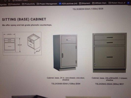 Metal cabinets