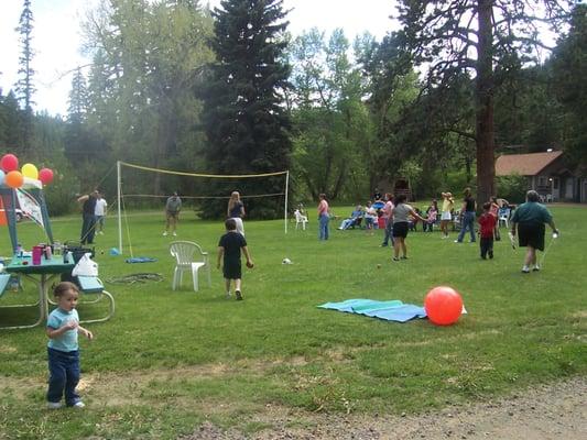 Room for volleyball and other games