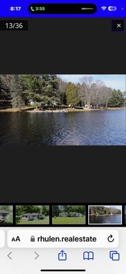 Aerial view of lake