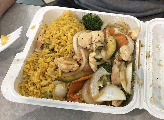 Chicken Hibachi with rice