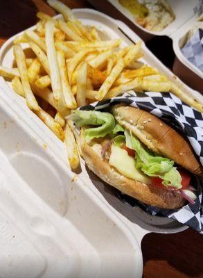 Chicken Burger & Fries