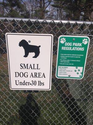 Small dog area