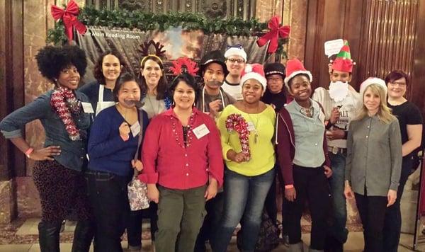 helping with chidren's crafts at the New York Public Library