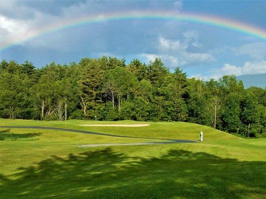 Rainbows on Rainy spring day in Stowe