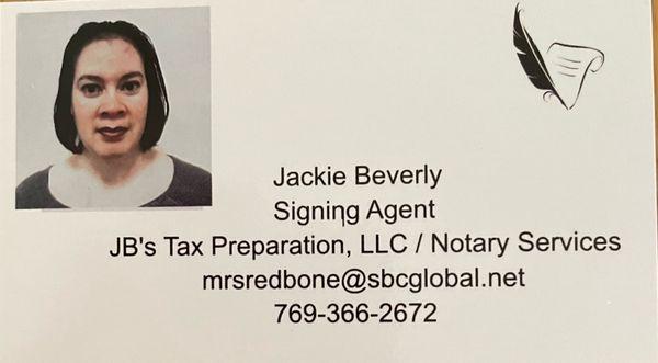 My business offers filing for your Federal & State income tax returns as well as mobile notary services.