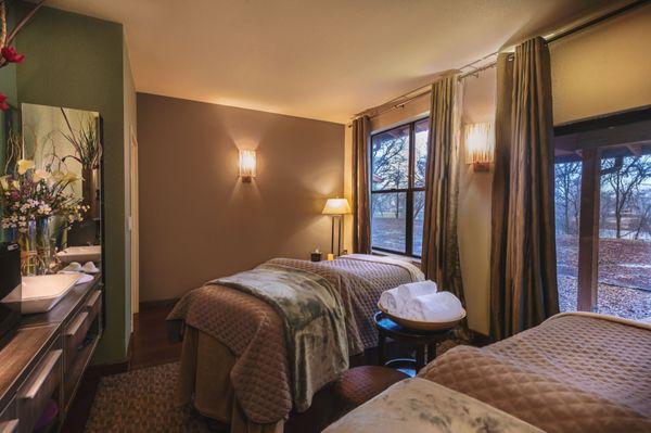 Our serene treatment rooms overlook the gently flowing Sacramento River.