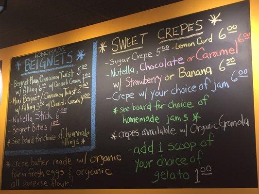 Menu 3/4 - sweet crepes