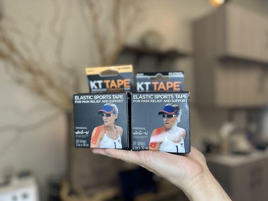 KT tape is available upon request 
($15 Additional cost)