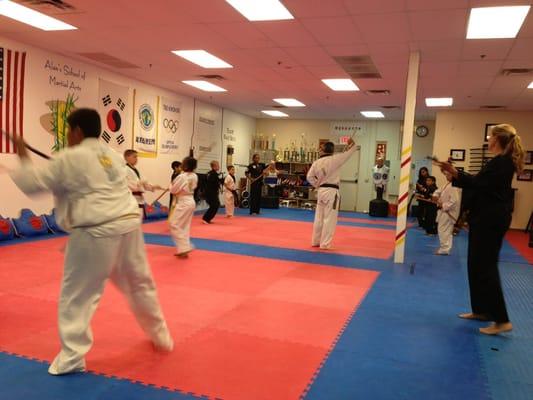 Tae Kwon Do weapon practice!