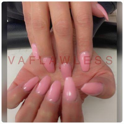 Acrylic nail set with gel color