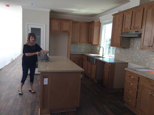 First peek at her new kitchen