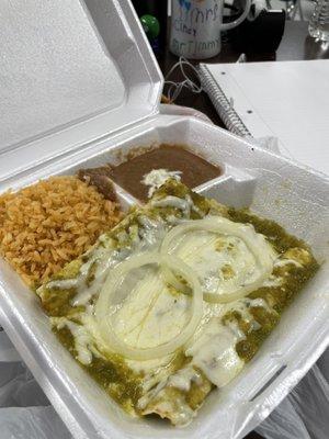 Cheese enchiladas