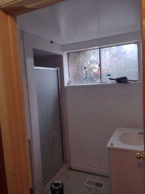 bathroom re-model/ drywall repair, paint