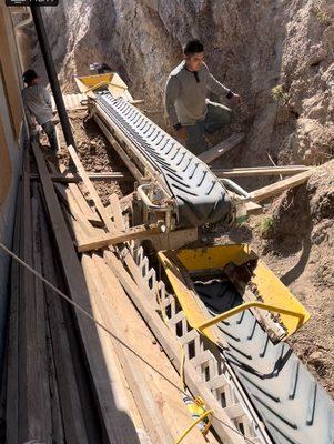 Dirt removal from landslide