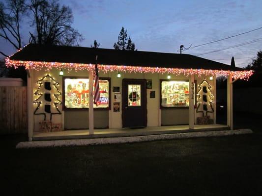 The shop decked out for the holiday season!