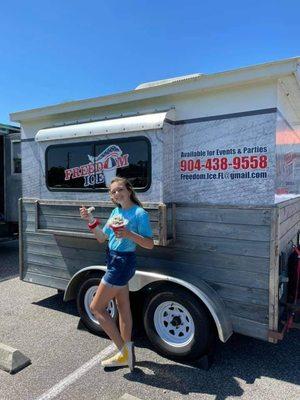 Freedom Ice on a hot day in Fernandina Beach.